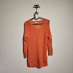 Linen sweater, peach sorbet
